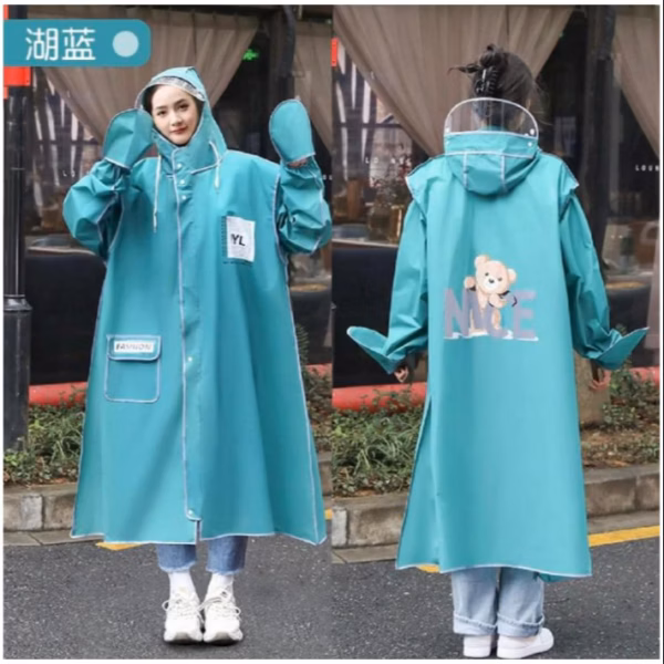 Áo Mưa Gấu Nice Thời Trang Cao Cấp Có Kính Bảo Vệ Ctb324 - Bechip - Ảnh 2