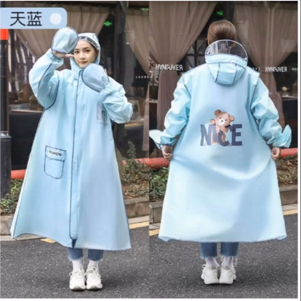 Áo Mưa Gấu Nice Thời Trang Cao Cấp Có Kính Bảo Vệ Ctb324 - Bechip - Ảnh 3