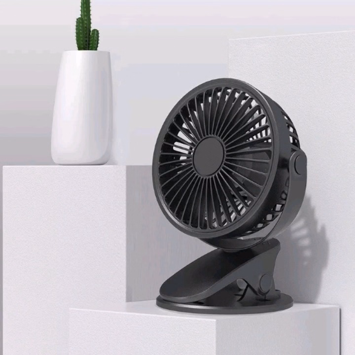 Quạt Kẹp Bàn, Du Lịch, Treo Ô Tô Sạc Tích Điện Xoay 720 Độ - Shop Mẹ Bống
