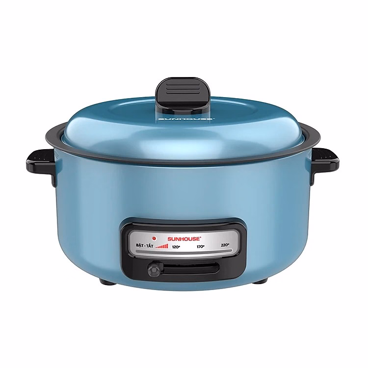 Nồi Lẩu Đa Năng Sunhouse Shd4527 - Lòng Nồi Chống Dính Cao Cấp, Dung Tích 3.5L, Công Suất 1300W Ctb327 - Bechip - Ảnh 2
