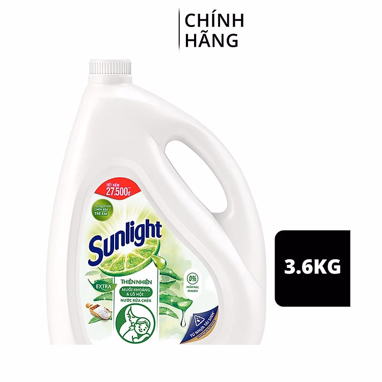 Nước Rửa Chén Sunlight Thiên Nhiên Can 3.6 Kg Ctb319 - Bechip - Ảnh 2