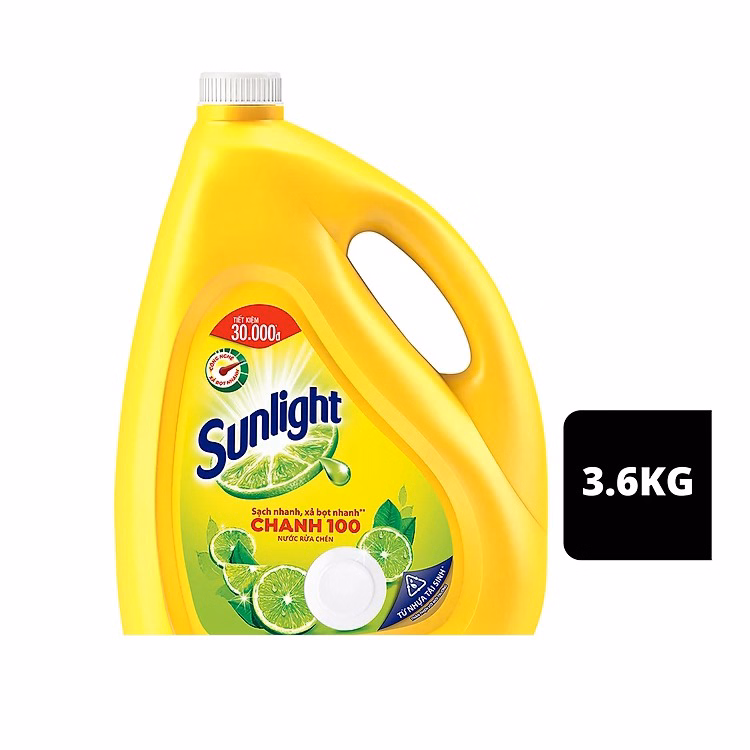 Nước Rửa Chén Sunlight Thiên Nhiên Can 3.6 Kg Ctb319 - Bechip - Ảnh 4