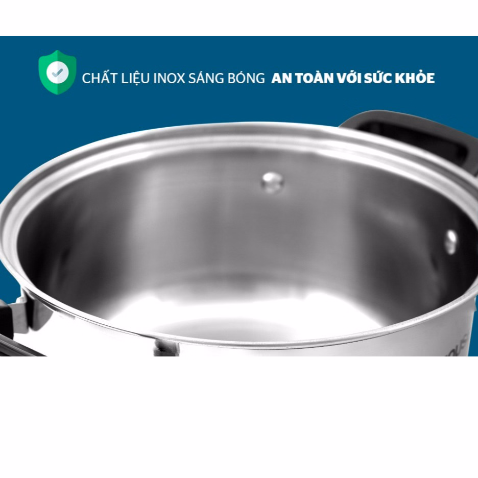 Bộ Nồi Inox 3 Đáy Sunhouse Sh335(16Cm, 20Cm, 24Cm ) - Dùng Trên Mọi Loại Bếp - Hàng Chính Hãng Ctb330 - Bechip - Ảnh 9