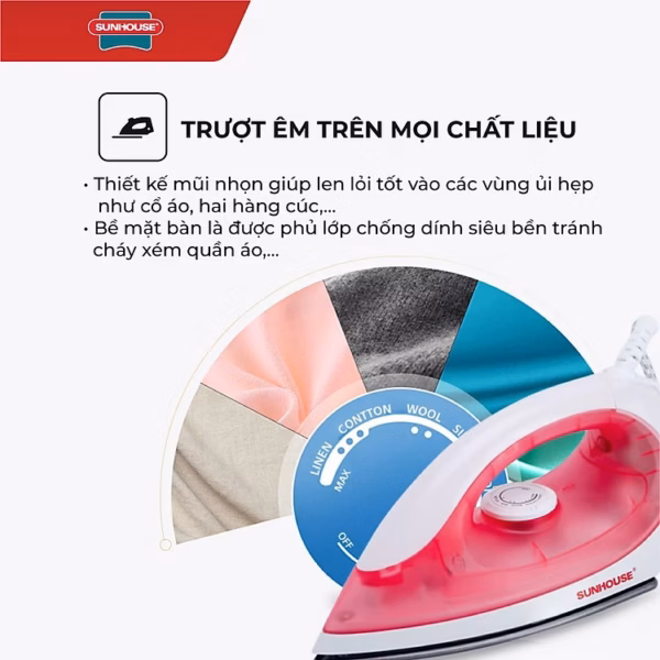 Bàn Là, Bàn Ủi Khô Sunhouse Shd1072 Ctb331 - Bechip - Ảnh 5