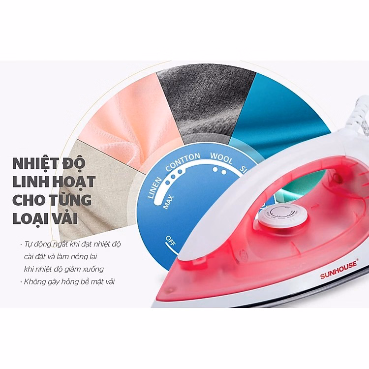 Bàn Là, Bàn Ủi Khô Sunhouse Shd1072 Ctb331 - Bechip - Ảnh 10
