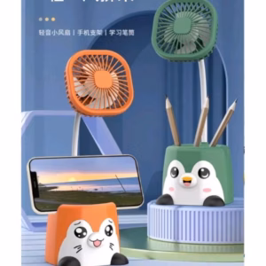 Quạt Mini Tích Điện Để Bàn Kiêm Giá Đỡ Điện Thoại Hình Thú Dễ Thương - Shop Mẹ Bống