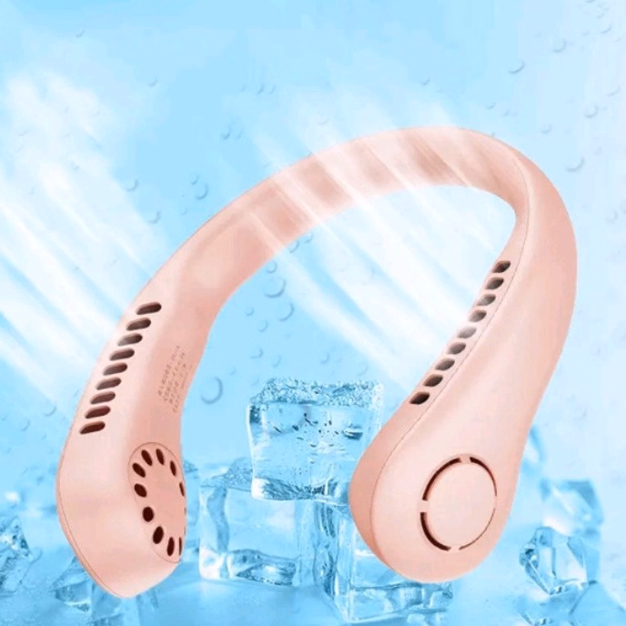Quạt Đeo Cổ Mini Tích Điện Không Cánh Chạy Êm, Tiện Lợi, Thời Trang - Shop Mẹ Bống - Ảnh 2