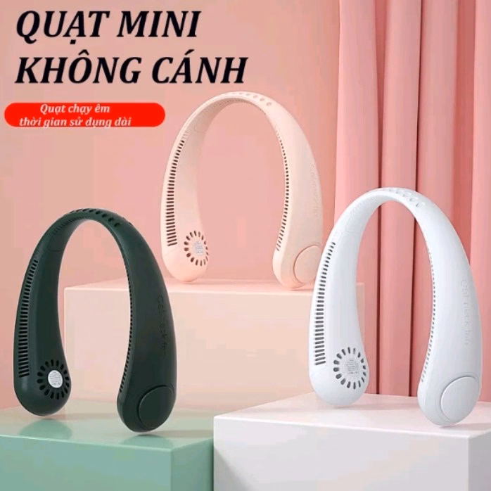 Quạt Đeo Cổ Mini Tích Điện Không Cánh Chạy Êm, Tiện Lợi, Thời Trang - Shop Mẹ Bống - Ảnh 19