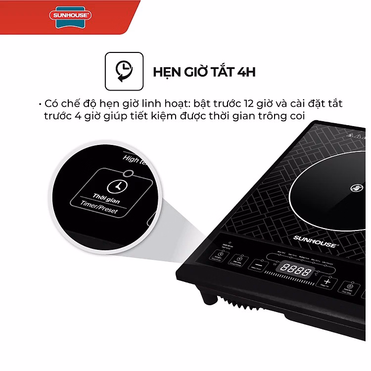 Bếp Hồng Ngoại Cơ Sunhouse Shd6011 Ctb334 - Bechip - Ảnh 4