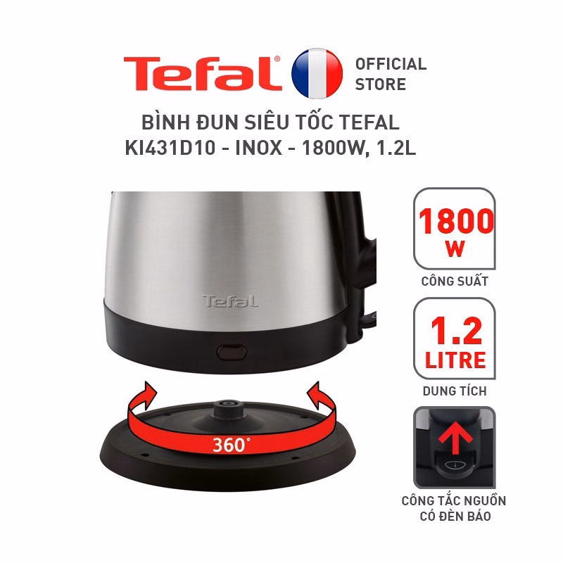 Ấm Siêu Tốc Tefal Ki431D10 - Tefal - Ảnh 3