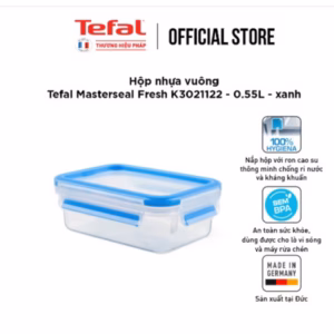 Hộp Nhựa Vuông Tefal Masterseal Fresh K3021122 - 0.55L - Xanh - Tefal