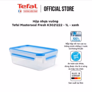 Hộp Nhựa Vuông Tefal Masterseal Fresh K3021222 - 1L - Xanh - Tefal