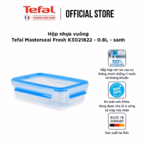 Hộp Nhựa Vuông Tefal Masterseal Fresh K3021822 - 0.8L - Xanh - Tefal