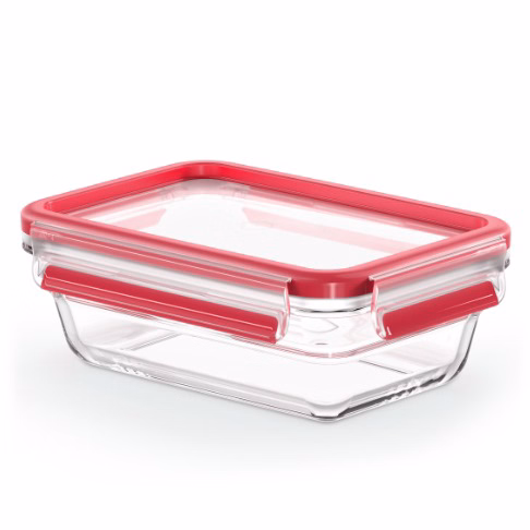 Hộp Thủy Tinh Vuông Tefal Masterseal Glass N1040612 - 700Ml - Đỏ - Tefal - Ảnh 3