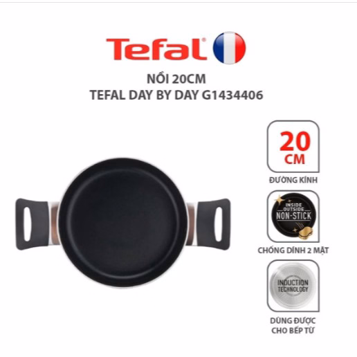 Nồi Chống Dính Tefal Day By Day 20Cm - G1434406 - Tefal