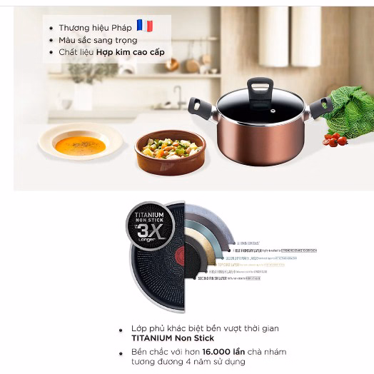 Nồi Chống Dính Thân Cao Tefal Day By Day 22Cm - G1436105 - Tefal - Ảnh 6