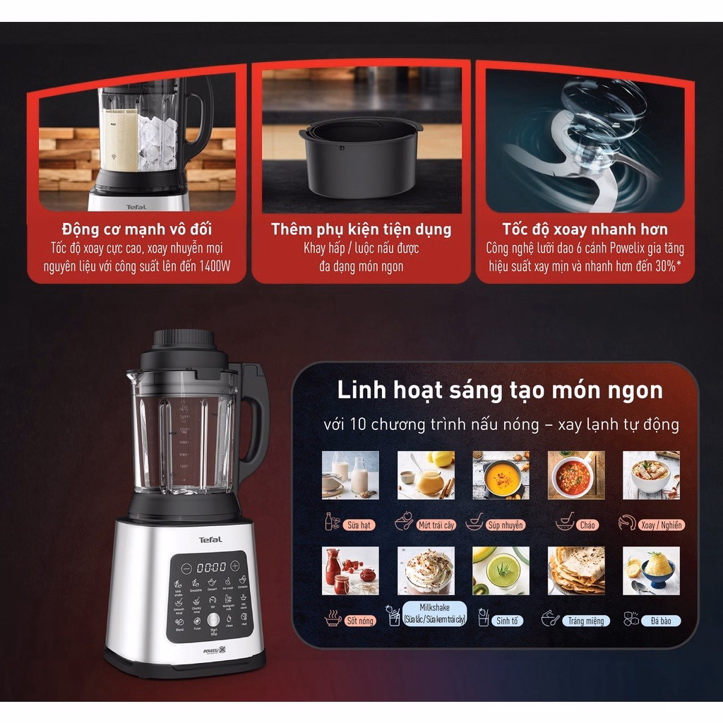 Máy Làm Sữa Hạt Sinh Tố Tefal Bl83Sd66 1400W - Tefal - Ảnh 5