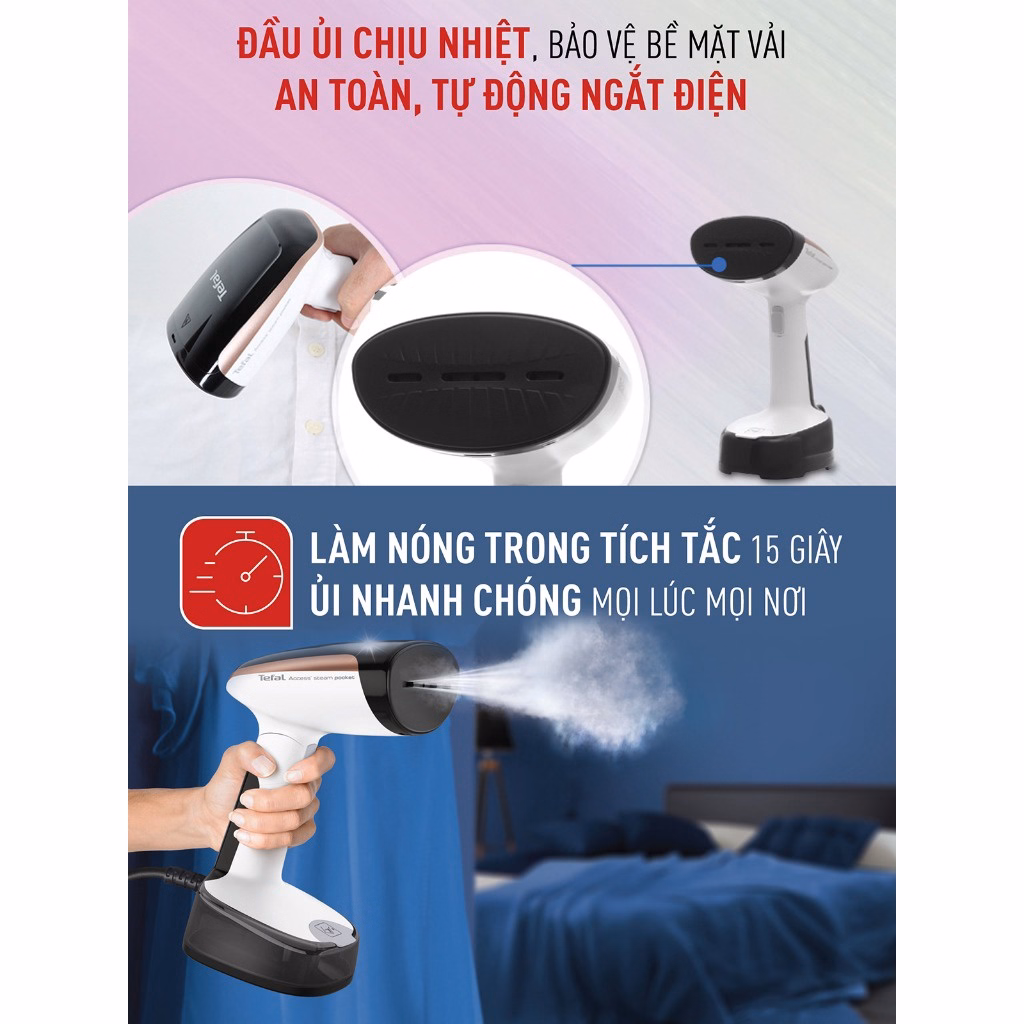 Bàn Ủi Hơi Nước Cầm Tay Dạng Du Lịch Tefal Dt3030E0 - Tefal - Ảnh 3