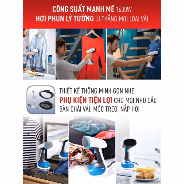 Bàn Ủi Hơi Nước Cầm Tay Dạng Du Lịch Tefal Dt7000E0 - Tefal - Ảnh 5