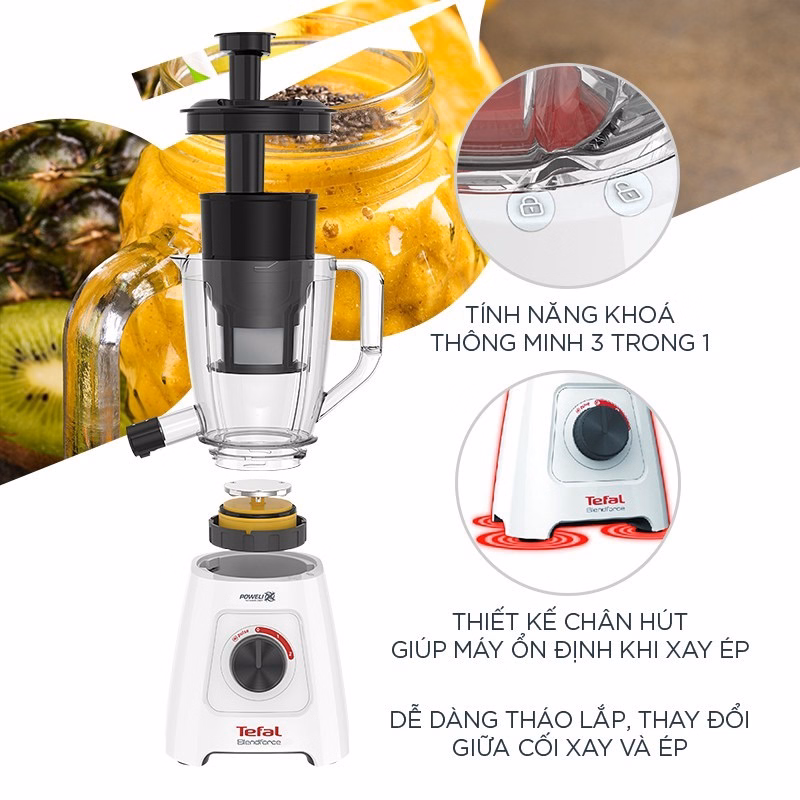 Máy Xay Sinh Tố Và Ép Trái Cây Tefal Bl42Q166 - Tefal - Ảnh 2