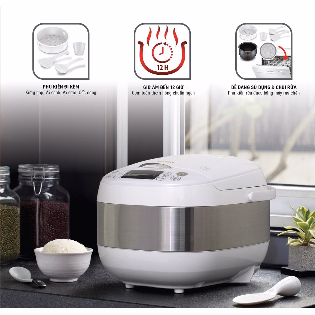 Nồi Cơm Điện Tử Tefal Rk752168 1.8L 750W - Tefal - Ảnh 3