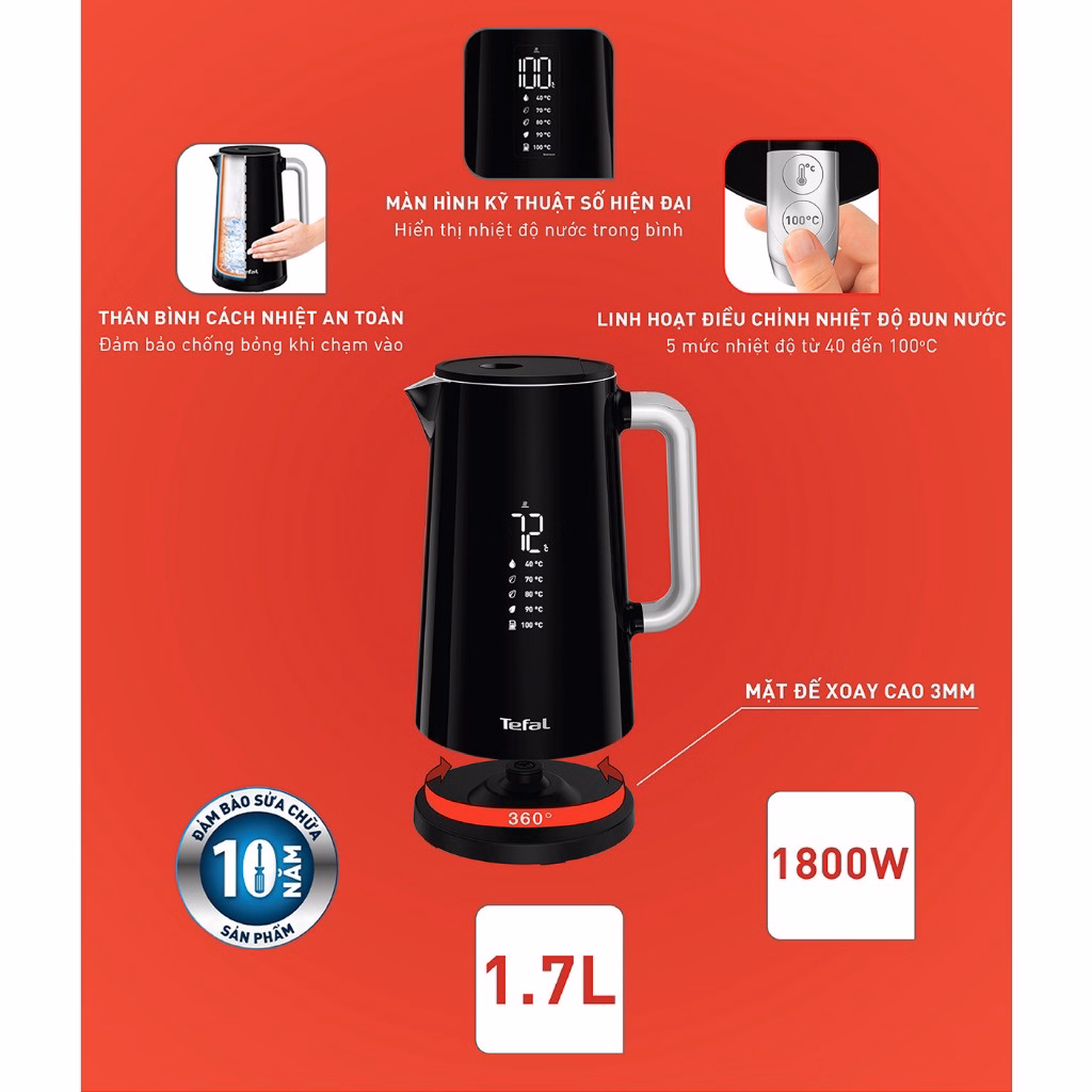 Ấm Siêu Tốc Tefal Ko850810 - Tefal - Ảnh 4