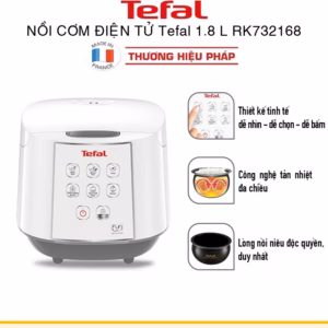 Nồi Cơm Điện Tử Tefal Rk732168 1.8L 750W - Tefal