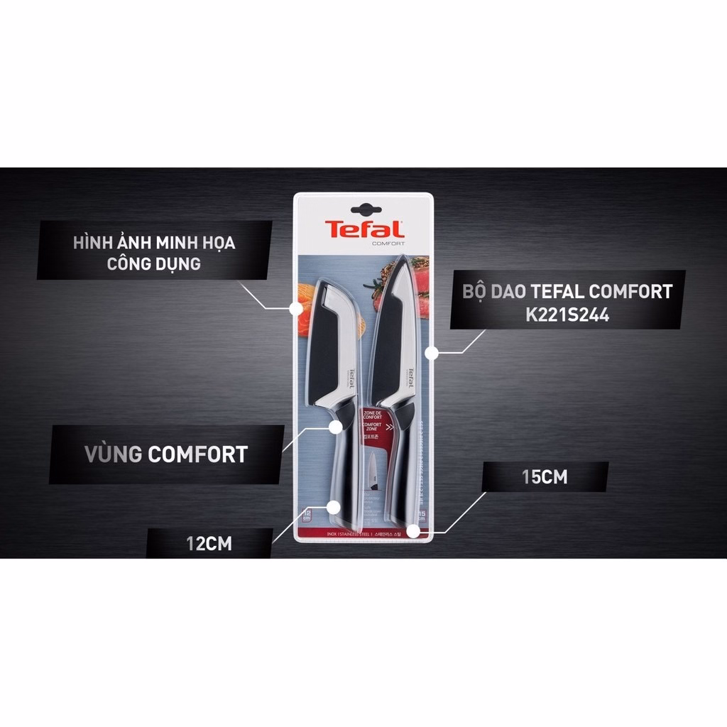 Bộ Dao Tefal Comfort K221S244 15Cm Và 12Cm - Tefal - Ảnh 5