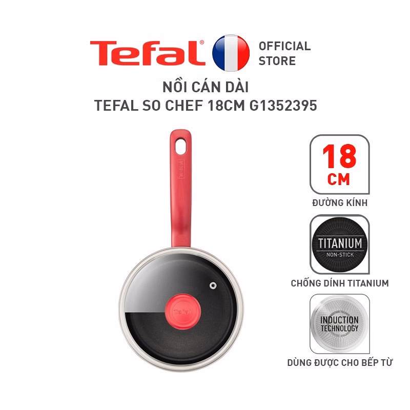 Nồi Cán Dài Quánh Tefal So Chef 18Cm (G1352395/ G1352396) - Tefal - Ảnh 2