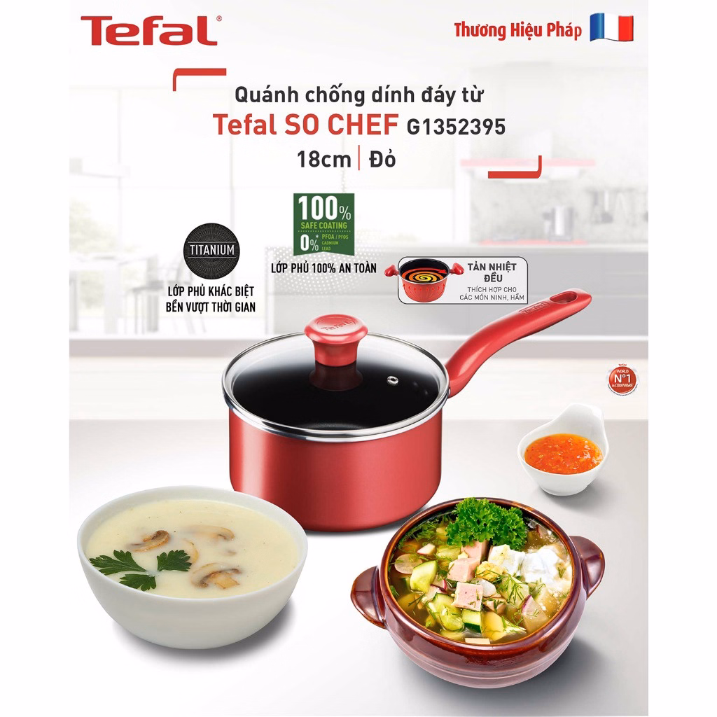 Nồi Cán Dài Quánh Tefal So Chef 18Cm (G1352395/ G1352396) - Tefal - Ảnh 4