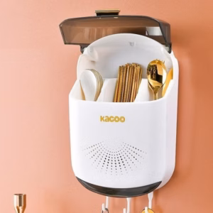 Hộp Đựng Đũa Muỗng, Hộp Đựng Đũa Thìa Dán Tường Cao Cấp Có Lắp Đậy Chống Bụi, Côn Trùng, Gián, Chuột - Cheap&Good