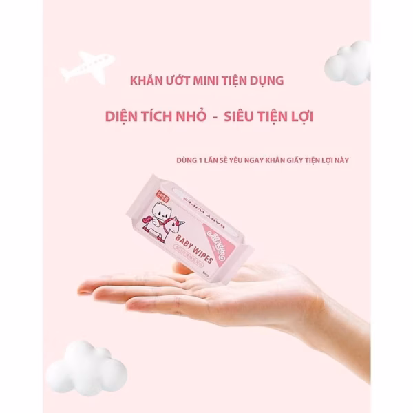 Bịch 8 Gói (64 Tờ) Khăn Ướt Mini Bỏ Túi Tiện Lợi Ctb348 - Bechip - Ảnh 9