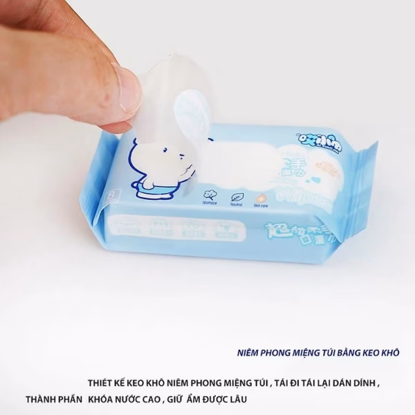 Bịch 8 Gói (64 Tờ) Khăn Ướt Mini Bỏ Túi Tiện Lợi Ctb348 - Bechip - Ảnh 7