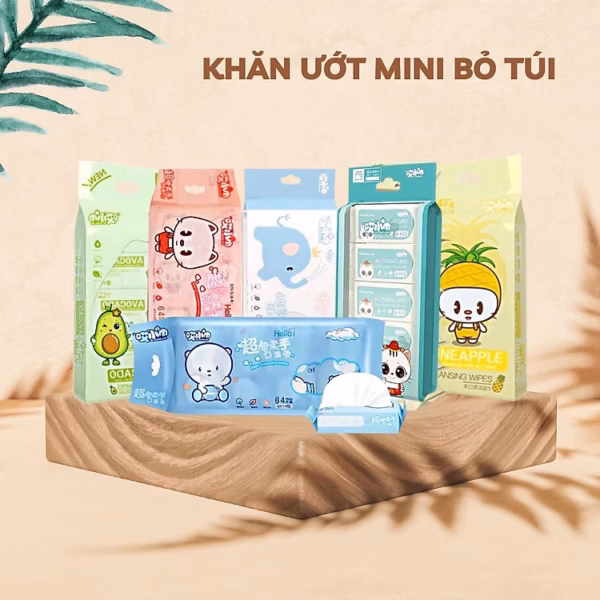 Bịch 8 Gói (64 Tờ) Khăn Ướt Mini Bỏ Túi Tiện Lợi Ctb348 - Bechip - Ảnh 4