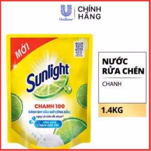 Túi 1.4Kg Nước Rửa Chén Sunlight Chanh 100 – Đánh Bay Dầu Mỡ Cứng Đầu Ctb349 - Bechip