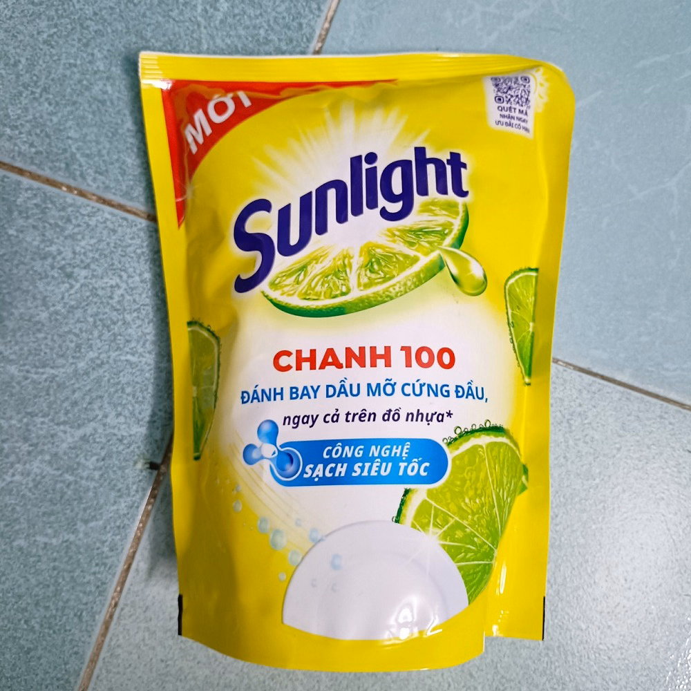 Túi 1.4Kg Nước Rửa Chén Sunlight Chanh 100 – Đánh Bay Dầu Mỡ Cứng Đầu Ctb349 - Bechip - Ảnh 2