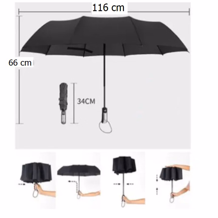 Dù Đi Nắng, Mưa Gấp Gọn, Đóng Mở Tự Động Cao Cấp, Hàng Xuất Nhật Ctb352 - Bechip - Ảnh 14