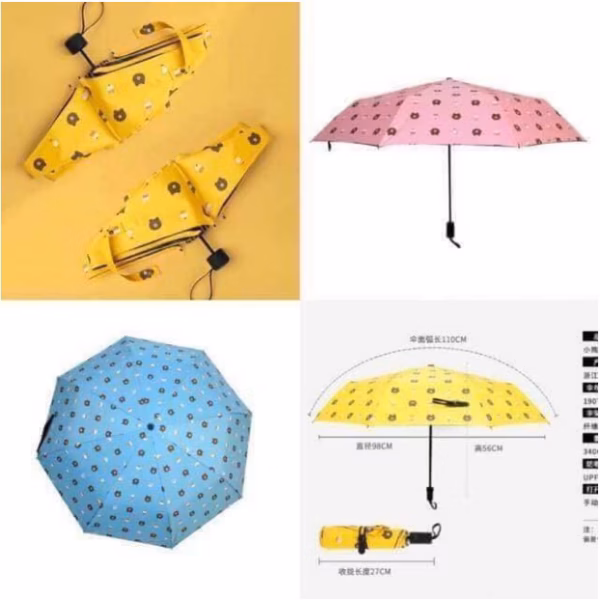Dù Gấu, Dù Uv Ô Dù Gấp Gọn Hình Gấu Brown Phong Cách Hàn Quốc Ctb353 - Bechip - Ảnh 11