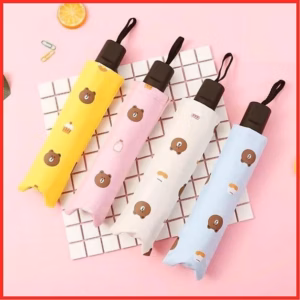 Dù Gấu, Dù Uv Ô Dù Gấp Gọn Hình Gấu Brown Phong Cách Hàn Quốc Ctb353 - Bechip
