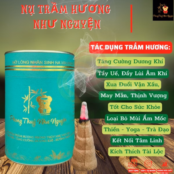Nụ Trầm Hương Thượng Hạng Như Nguyện [ Tặng Chai Nước Súc Miệng ] - Shop Mẹ Bống - Ảnh 4