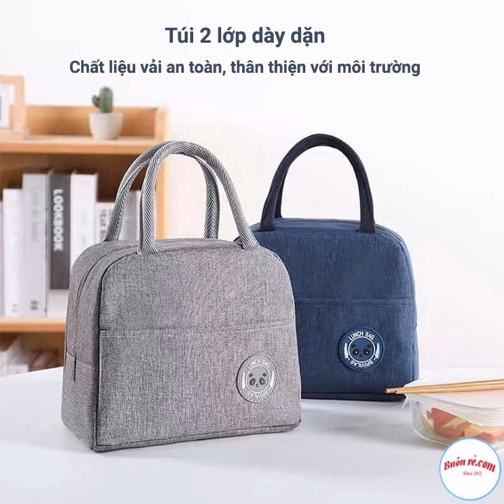 Túi Đựng Cơm Giữ Nhiệt Văn Phòng Chống Thấm Nước 3 Lớp Có Quai Xách - Shop Mẹ Bống - Ảnh 4