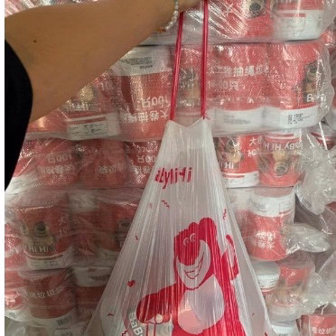 Cuộn 100 Túi Rác Hình Gấu Dâu Lotso - Su - Ảnh 4