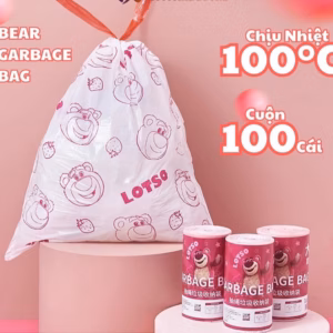 Cuộn 100 Túi Rác Hình Gấu Dâu Lotso - Su