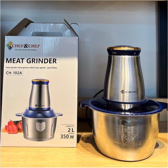 Máy Xay Thịt Đa Năng Cối Inox 304, 4 Lưỡi Dao Cao Cấp Ctb356 - Bechip - Ảnh 7