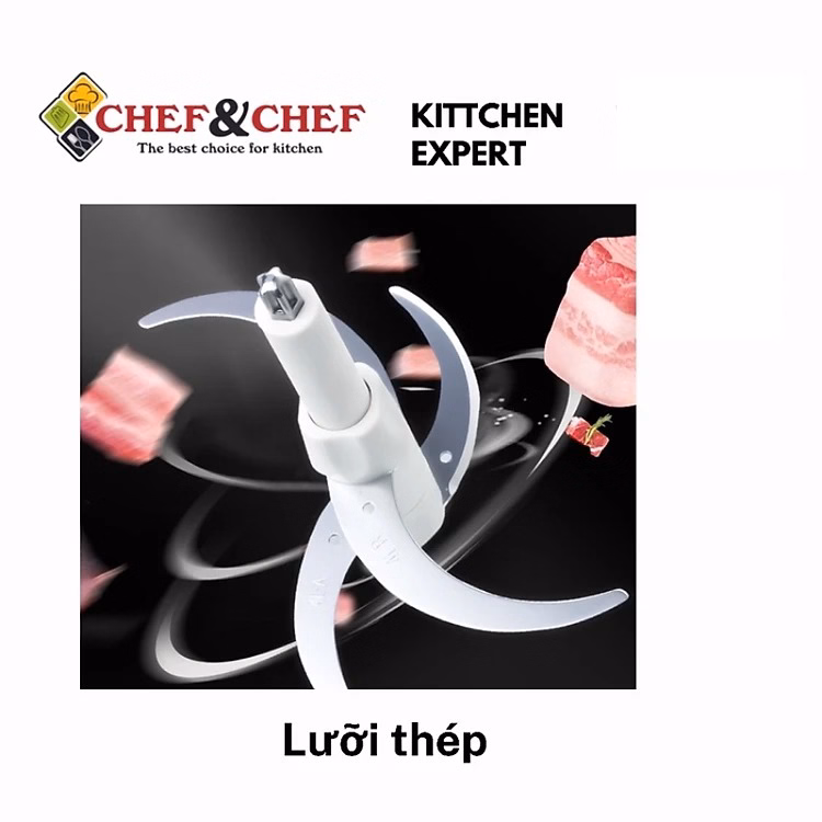 Máy Xay Thịt Đa Năng Cối Inox 304, 4 Lưỡi Dao Cao Cấp Ctb356 - Bechip - Ảnh 9