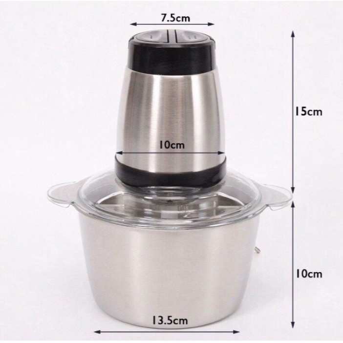 Máy Xay Thịt Đa Năng Cối Inox 304, 4 Lưỡi Dao Cao Cấp Ctb356 - Bechip - Ảnh 17