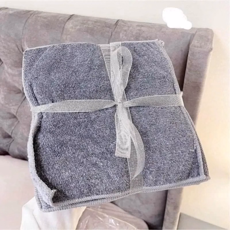 Set 10 Khăn Lau Đa Năng 2 Mặt Màu Ghi - Silver - Ảnh 2