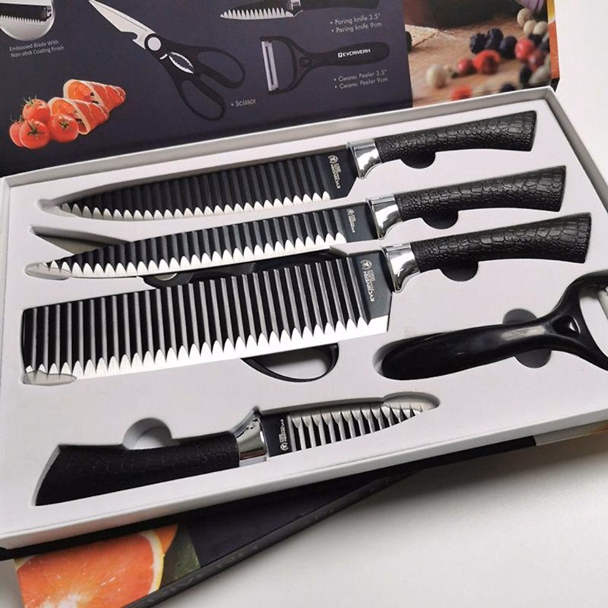 Bộ Dao Nhật Gợn Sóng - Silver - Ảnh 3