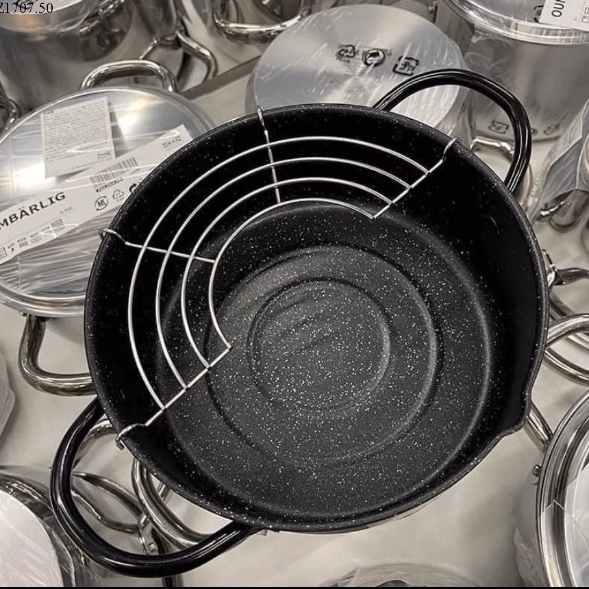 Nồi Chiên Lọc Dầu Chống Dính 20Cm (Kèm Vỉ) - Silver - Ảnh 3