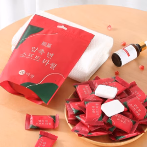 Khăn Nén Hàn Quốc(Khăn Mặt) Túi 20 Viên - Silver